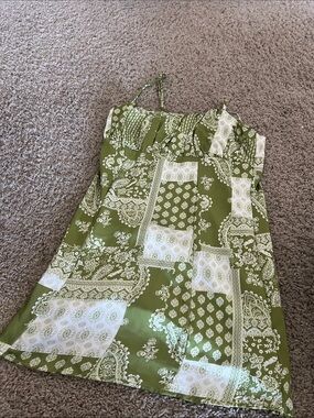La Hearts Green and White Floral Slip Dress